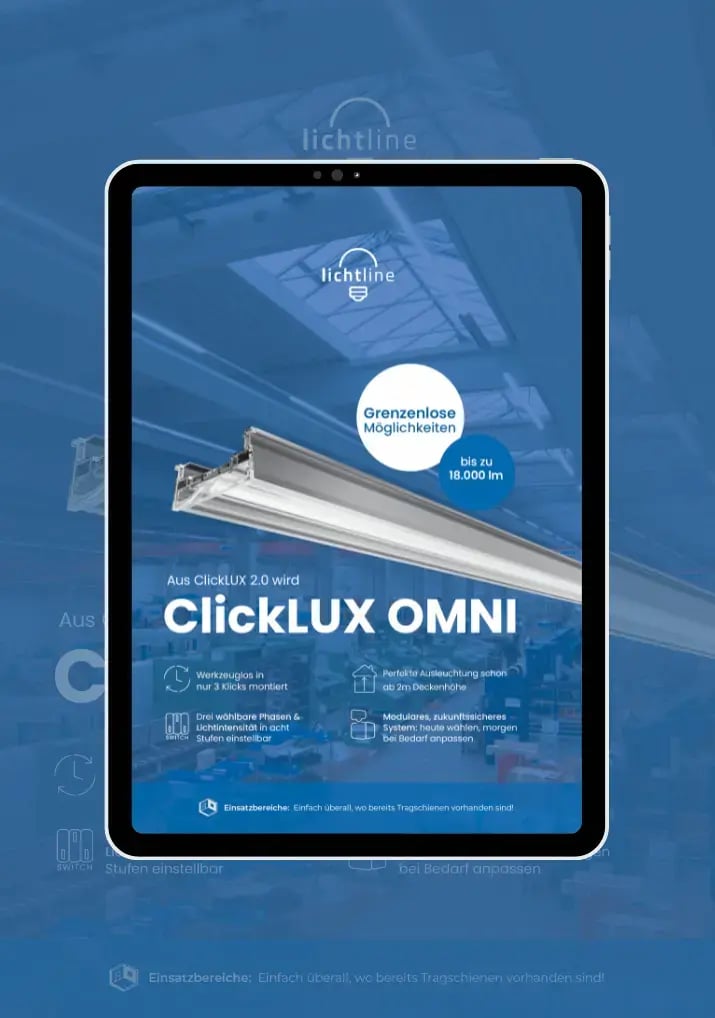 Titelbild der Broschüre ClickLUX OMNI.