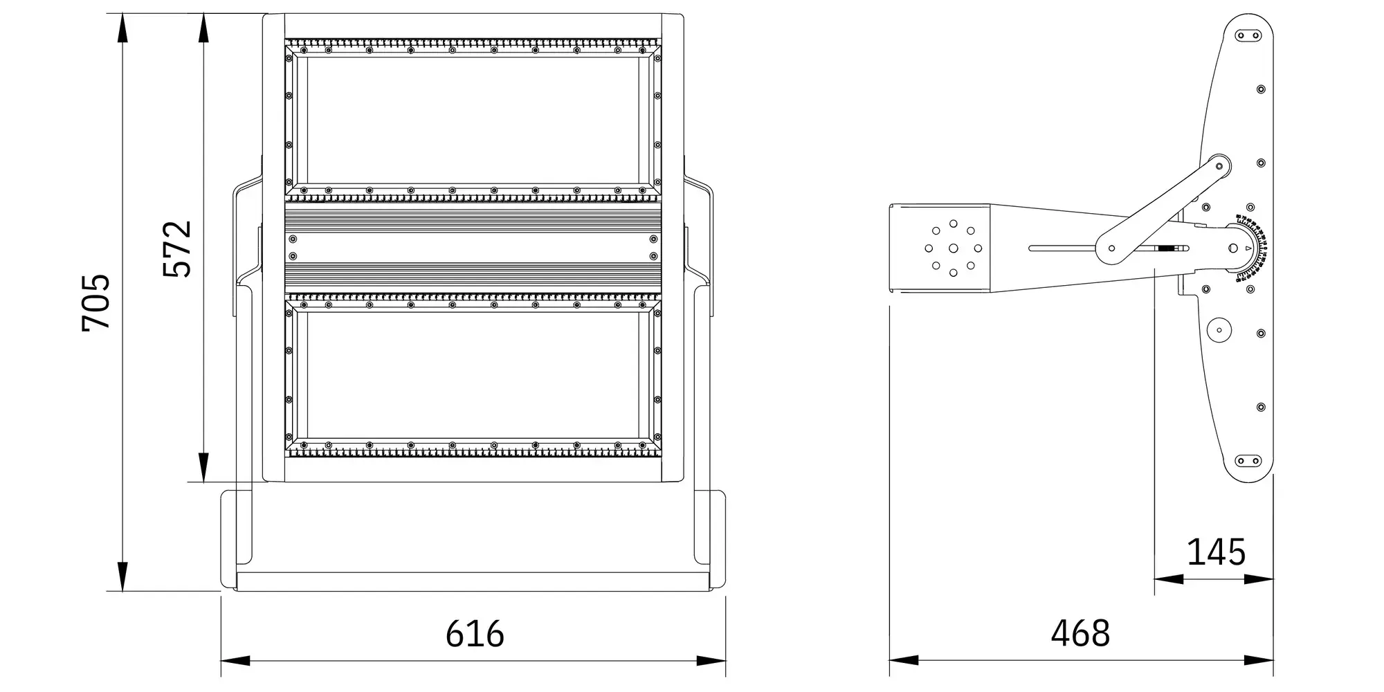 FLAT 2.0 600 Abmessungen Bild