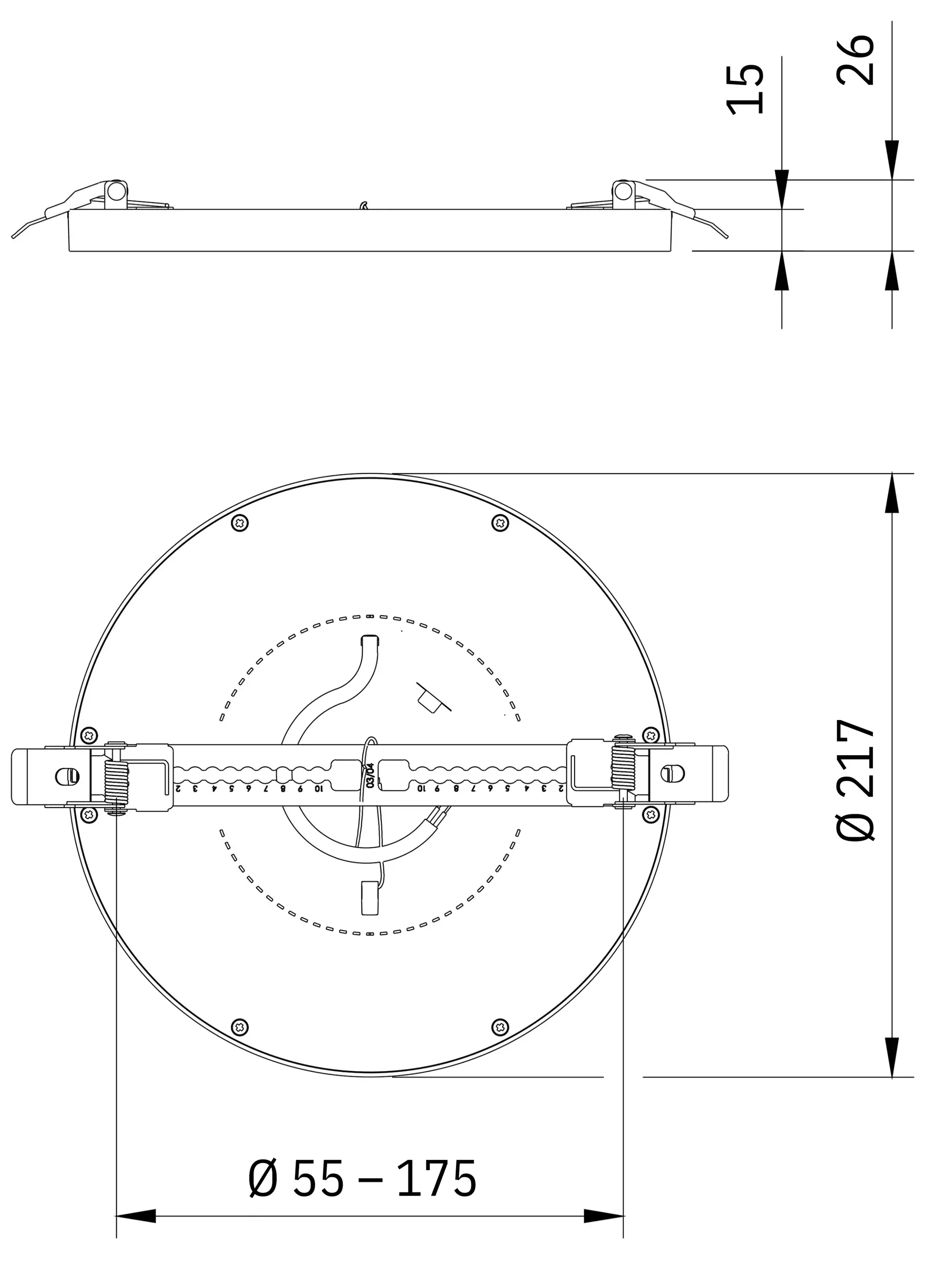 FLEX SQUARE Abmessungen Bild