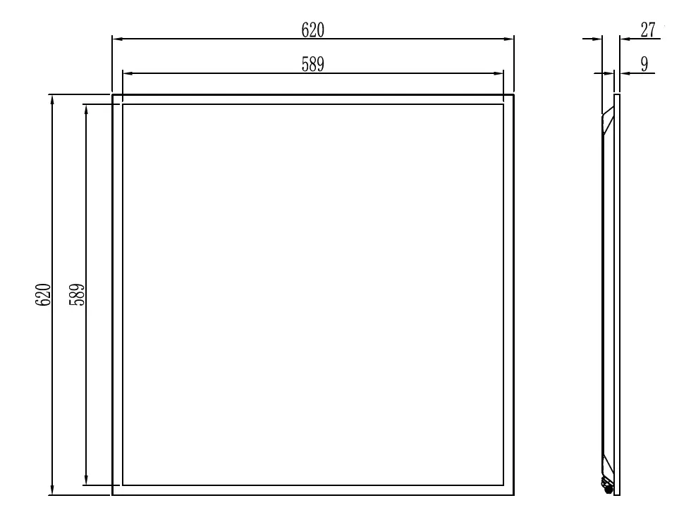 SQUARE BL Abmessungen Bild